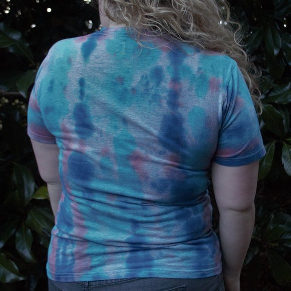 Slush Puppie Grey, Red, & Blue Tie-Dye T-Shirt - Picture 3 of 3